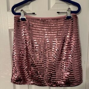 h:ours revolve pink sequin mini-L